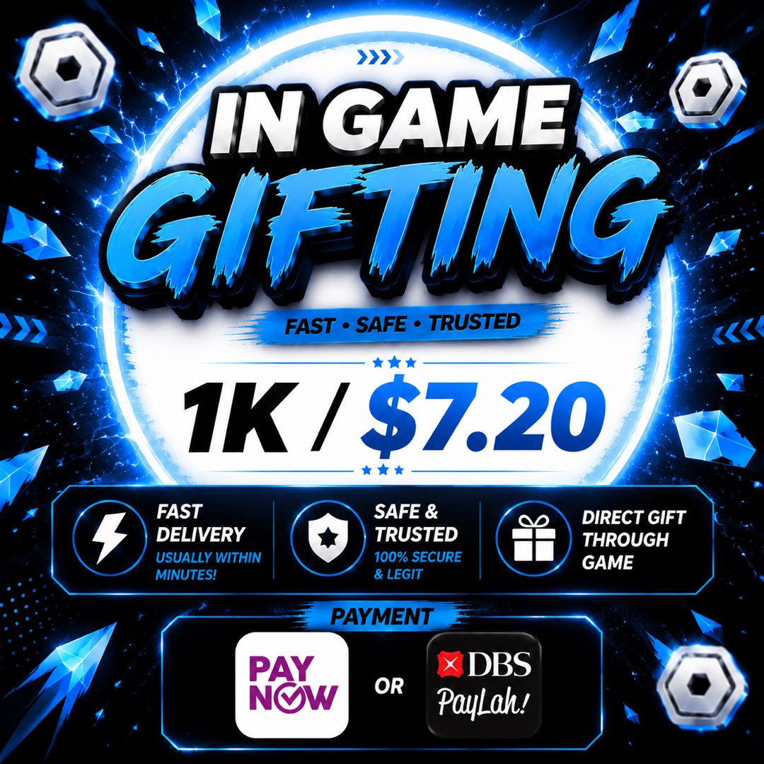 1k/$7.2 cheap robux GAMEPASS/INGAME gifting/ROBLOX PLUS gakuran ,rivals ...