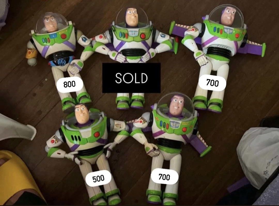 5 Buzz Lightyear Action Figures (Category: Figurines & Statues) located in Manila. Submitted by marco.21 (Listing ID 1450806544, Image 2). Description: - Lot of 5 Buzz Lightyear action figures - From the beloved Toy Story franchise - Minor signs of play consistent with use - Ideal for Toy Story fans and collectors - Excellent value for all five figures Pm for the prices! Thankyou!.