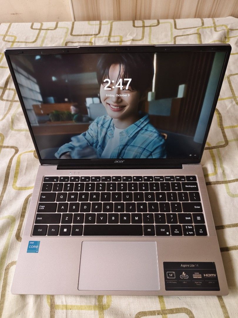 Acer Aspire Lite 14" Laptop (Category: Laptops & Notebooks) located in San Pedro. Submitted by byeonhazel (Listing ID 1455469732, Image 1). Description: - Acer Aspire Lite 14 Laptop - Color: Silver - Processor: Intel Core i3 - Display: 14-inch - Ideal for everyday tasks and browsing - Comes with charger and laptop waterproof sleeve -2 months used -NO HIDDEN ISSUES -Lady owned -no scratches (alagang-alaga) - Slightly negotiable -More detailed spec