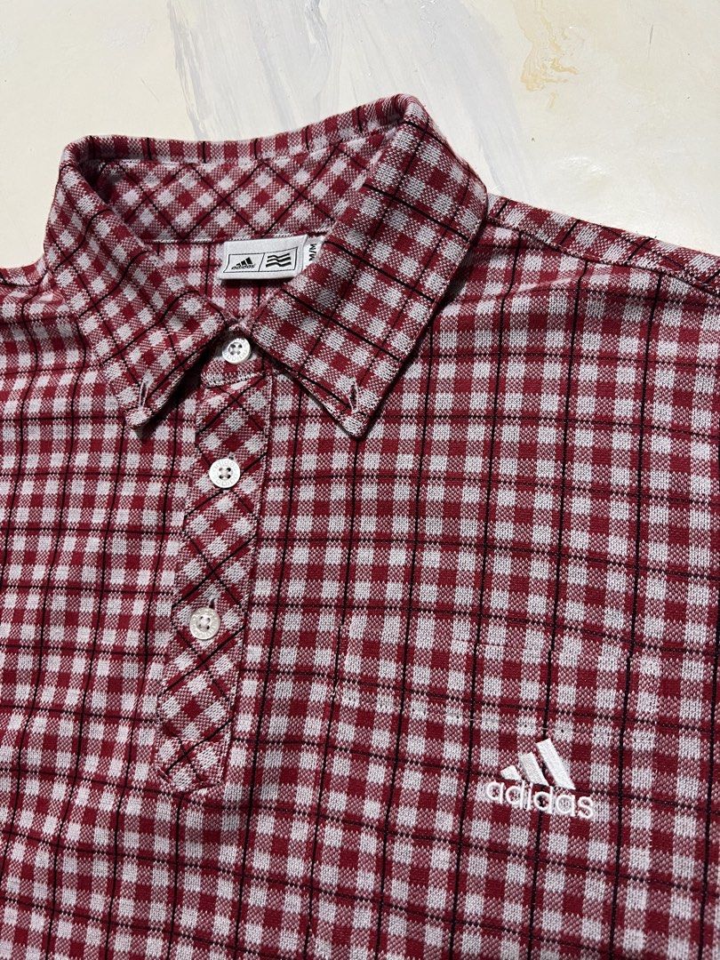 Adidas Long Sleeve Checked Polo Shirt (Category: Tshirts & Polo Shirts ) located in Manila. Submitted by shoptoji (Listing ID 1455439102, Image 3). Description: Size: M Dimensions: 20.5x26 Issue: Condition: 9.5/10 Courier: J&T, Lalamove Payment: Gcash ‼️manage your expectations, items are pre-loved‼️ .