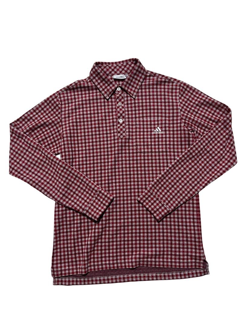Adidas Long Sleeve Checked Polo Shirt (Category: Tshirts & Polo Shirts ) located in Manila. Submitted by shoptoji (Listing ID 1455439102, Image 1). Description: Size: M Dimensions: 20.5x26 Issue: Condition: 9.5/10 Courier: J&T, Lalamove Payment: Gcash ‼️manage your expectations, items are pre-loved‼️ .