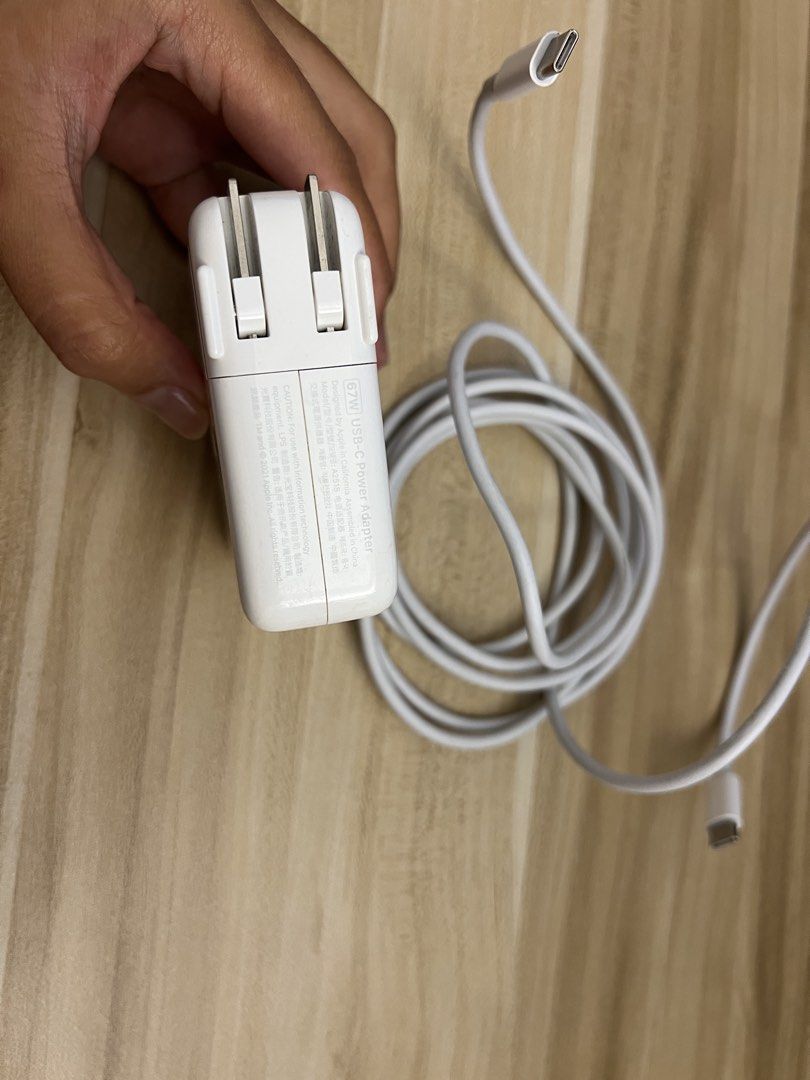 Apple 67W USB-C Power Adapter (Category: Chargers & Cables) located in Paranaque City. Submitted by closetcore (Listing ID 1455418724, Image 3). Description: Extra charger power adapter. Original price 3700 pesos.