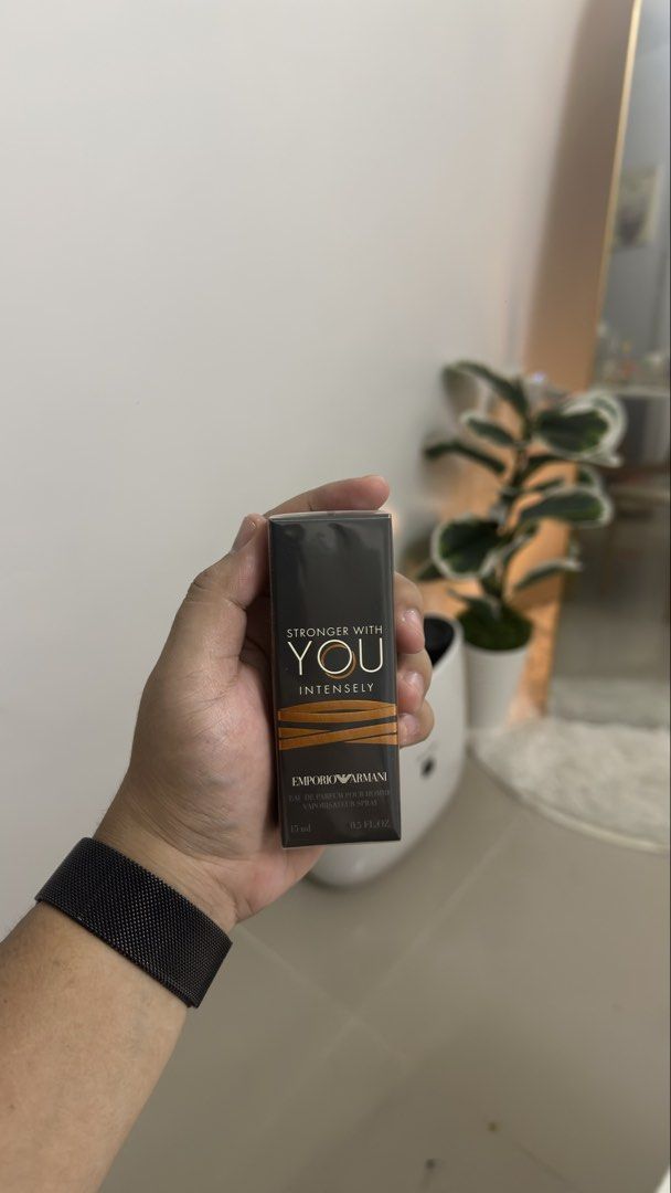 Armani Stronger with you intensely 15ml (Category: Fragrance & Deodorants) located in Manila. Submitted by karl_0421 (Listing ID 1455393073, Image 1). Description: Stronger with you intensely 15ml.