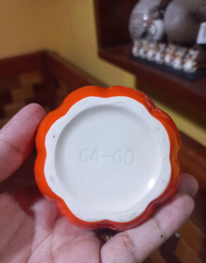 AUTHENTIC CA-GO Japan Halloween Pumpkin Ceramic (Category: Coffee & Tea Tableware) located in Pugo. Submitted by mhylee_fang1989 (Listing ID 1455423402, Image 3). Description: .