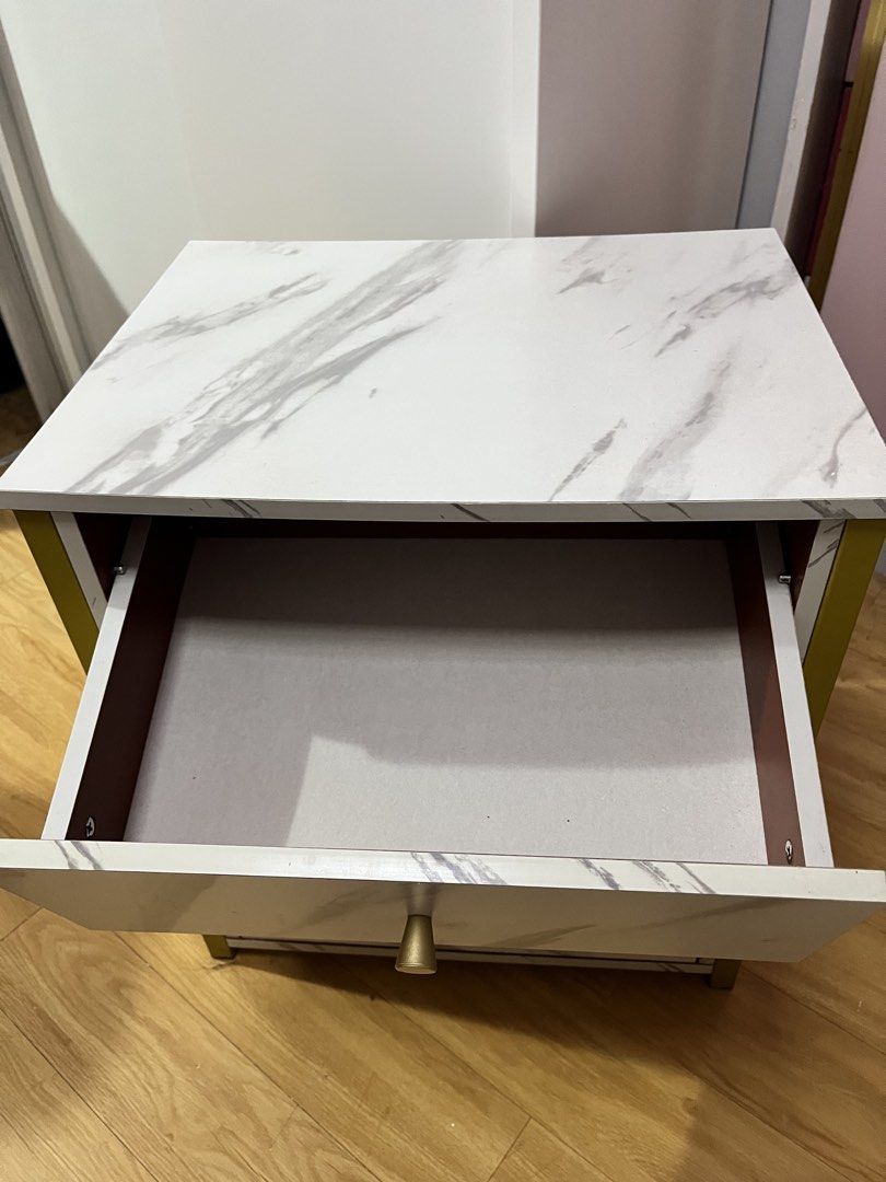 Bedside table with drawer (Category: Other Home Furniture) located in Muntinlupa City. Submitted by louise2718 (Listing ID 1455379371, Image 3). Description: Free lalamove within paranaque and muntinlupa.