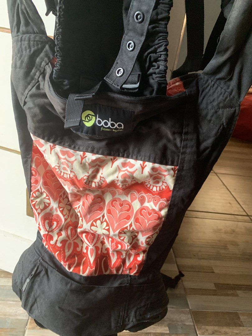 Boba Baby Carrier - Black with Red Pattern (Category: Carriers & Slings) located in Taguig. Submitted by madisam (Listing ID 1455361887, Image 2). Description: Preloved In very good condition Location:Taguig City .