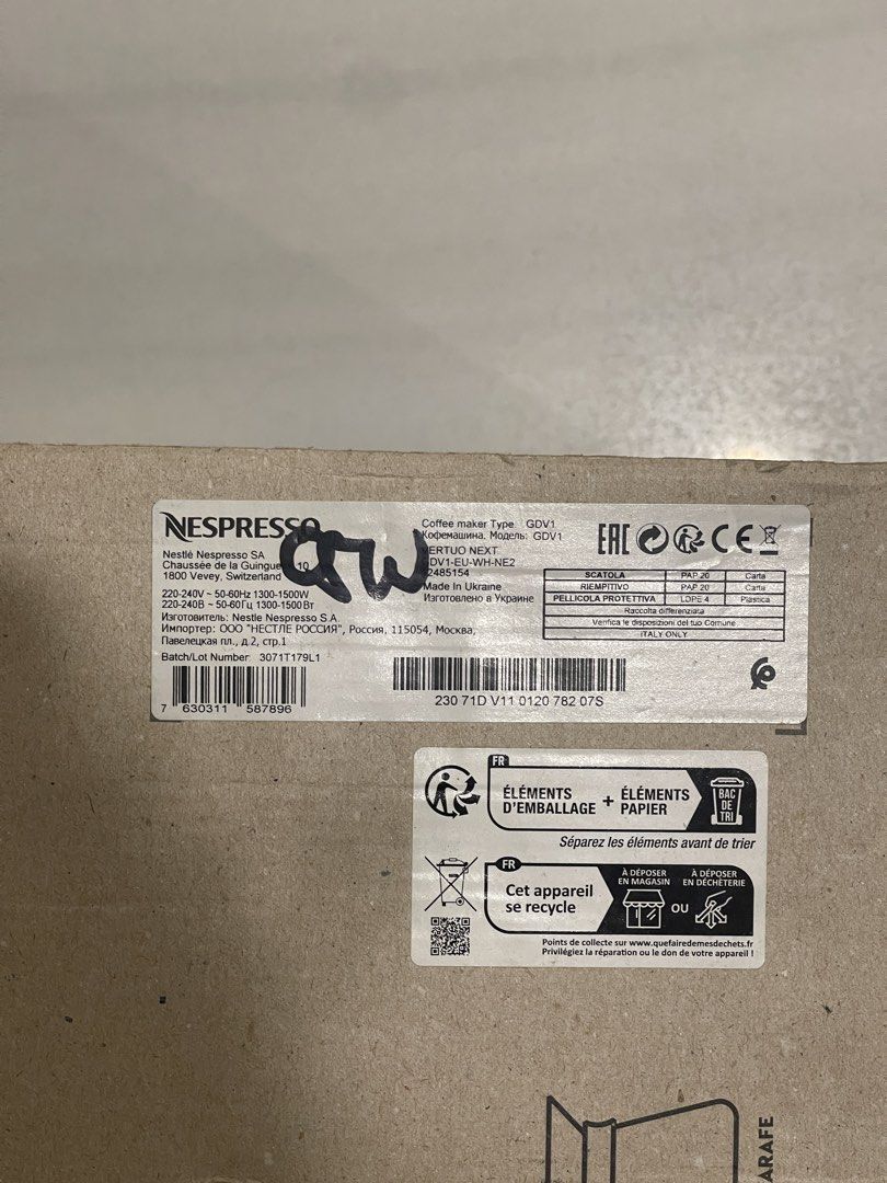 (CHEAPER THAN SRP) Nespresso Vertuo Next Coffee Machine (Category: Coffee Machines & Makers) located in Quezon City. Submitted by buybyemystuff (Listing ID 1455407992, Image 3). Description: .
