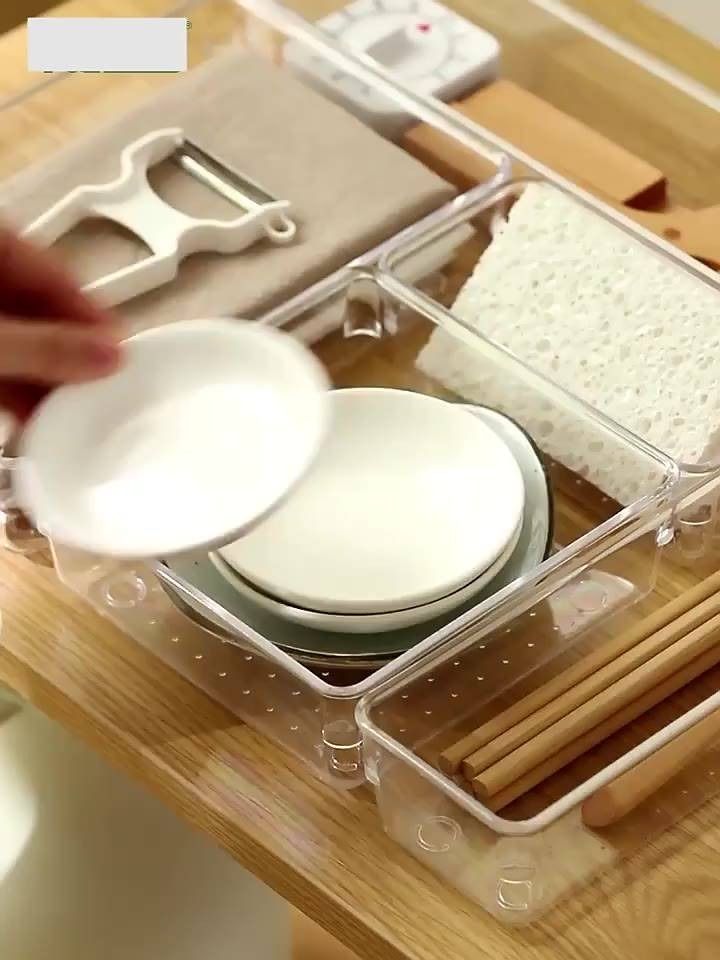 Clear Acrylic Bins Compartment Table Desk Drawer Organizer Storage (Category: Storage Boxes & Baskets) located in Manila. Submitted by winterbliss (Listing ID 1455434115, Image 3). Description: Color: Transparent Materials: Acrylic Size: - Square - Small : L:7.5 * W:7.5 * H:5.6 (cm) - Square - Large : L:15 * W:15 * H:5.6 (cm) - Rectangle - Small : L:15* W:7.5 * H:5.6 (cm) - Rectangle - Medium : L:23 * W:7.5 * H:5.6 (cm) - Rectangle - Small : L:23