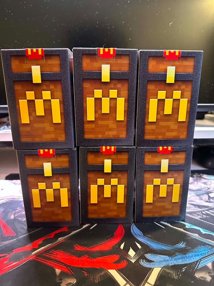 Crocs and Mincraft x McDonald's Collection Boxes (Category: Character Goods) located in Santa Cruz. Submitted by jamezxcqwer (Listing ID 1455375579, Image 1). Description: - Set of Crocs x McDonald's collaboration packaging boxes. box issue. 1.5k - Set of Minecraft x McDonald's collaboration packaging boxes.1.5k.