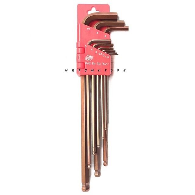 Crossman Hex Key Wrench Set Ballpoint 9pcs. (Category: Construction Tools & Equipment) located in Manila. Submitted by mrps-mktg-ph (Listing ID 1455419715, Image 1). Description: Complete Hex Key Set (9 pcs) with Ball Ends. Includes sizes 1.5-10mm. Comes in a red holder. Perfect for all your mechanical needs..