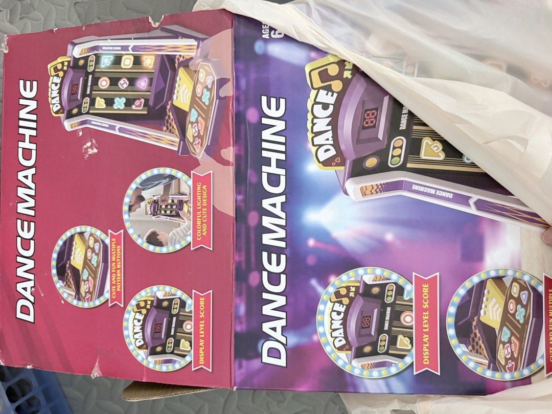 Dance Machine (Category: Interactive Toys) located in Singapore. Submitted by lucky.tomyumgung (Listing ID 1455407238, Image 4). Description: Box like kena bite but I am selling because I need to buy house.