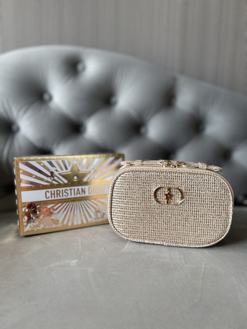 Dior Limited Edition Gold Vanity Pouch (Category: Accessory Holder, Box & Organizers) located in Amadeo. Submitted by secondstoryluxury (Listing ID 1455382583, Image 1). Description: Dior Limited Edition Gold Vanity Pouch Brand new with box Php 2,000 🏷️ 📍From Japan Cross posting to @jpngoodies.ph 📸.