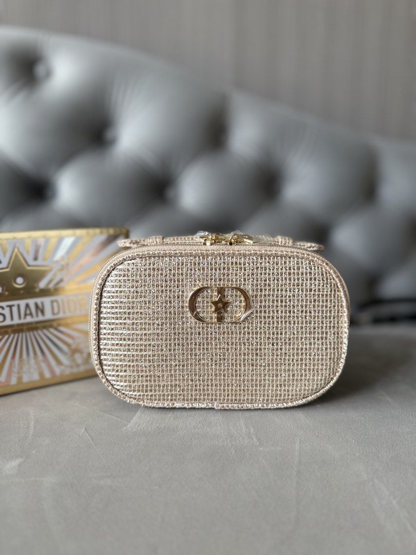 Dior Limited Edition Gold Vanity Pouch (Category: Accessory Holder, Box & Organizers) located in Amadeo. Submitted by secondstoryluxury (Listing ID 1455382583, Image 2). Description: Dior Limited Edition Gold Vanity Pouch Brand new with box Php 2,000 🏷️ 📍From Japan Cross posting to @jpngoodies.ph 📸.