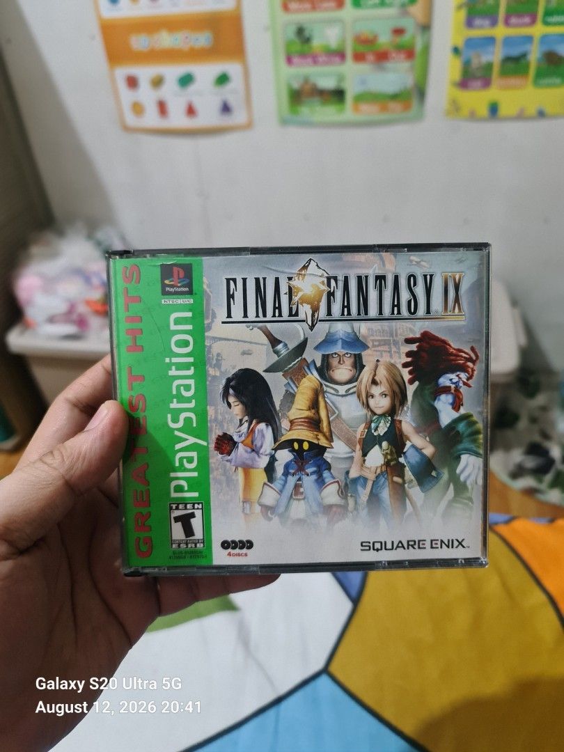 Final Fantasy IX (PlayStation 1) (Category: PlayStation) located in Manila. Submitted by kingmcvie (Listing ID 1455348237, Image 1). Description: - Final Fantasy IX for original PlayStation - Greatest Hits version - complete in Box with manual - Classic RPG, essential for Final Fantasy fans.