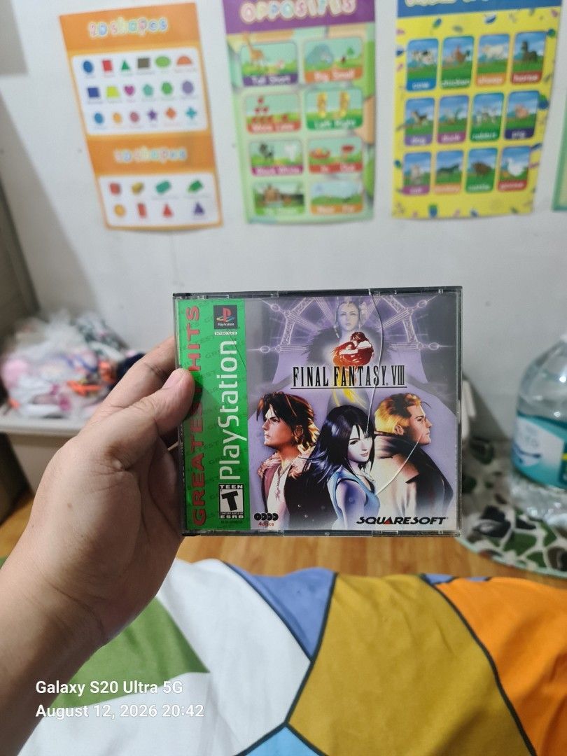 Final Fantasy VIII (PlayStation 1) (Category: PlayStation) located in Manila. Submitted by kingmcvie (Listing ID 1455348042, Image 1). Description: - Final Fantasy VIII for PlayStation 1 - Great Hits Edition - Classic RPG experience - Includes multiple discs -No manual - Perfect addition to any Final Fantasy collection.