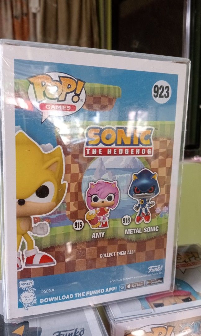 Funko Pop Sonic The Hedgehog (Category: Figurines & Statues) located in Caloocan City. Submitted by ciscosergi64627 (Listing ID 1455475153, Image 2). Description: Super Sonic-480 Sonic- 350 No creases or issues. What you see is what you get. Comes with free pop protector. loc: Qc rfs: Streamlining.