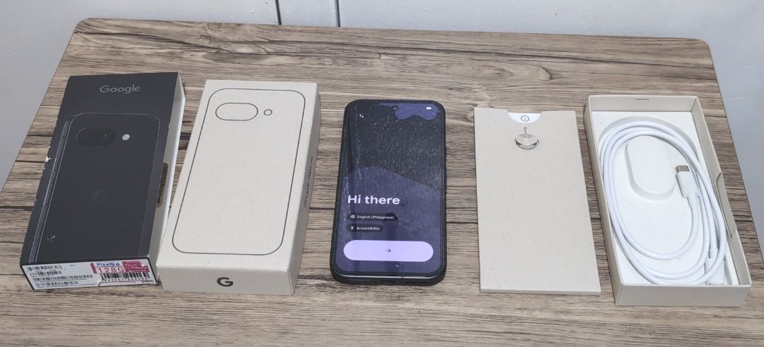 Google Pixel 9a 128GB Obsidian Japan Variant Bundle (Category: Google Pixel) located in Santa Rosa. Submitted by 5xj9.z8m (Listing ID 1455465878, Image 2). Description: Item is in very good condition. No issues. With receipt from GameXtreme, warranty until Sep 21, 2026. Unit is Japan variant, mandatory camera sound. Still at 100% battery health. Package inclusions: 1 x Google Pixel 9a 1 x Sim Ejector Tool 1 x USB-C Cable 1 x Tempered Glass (insta