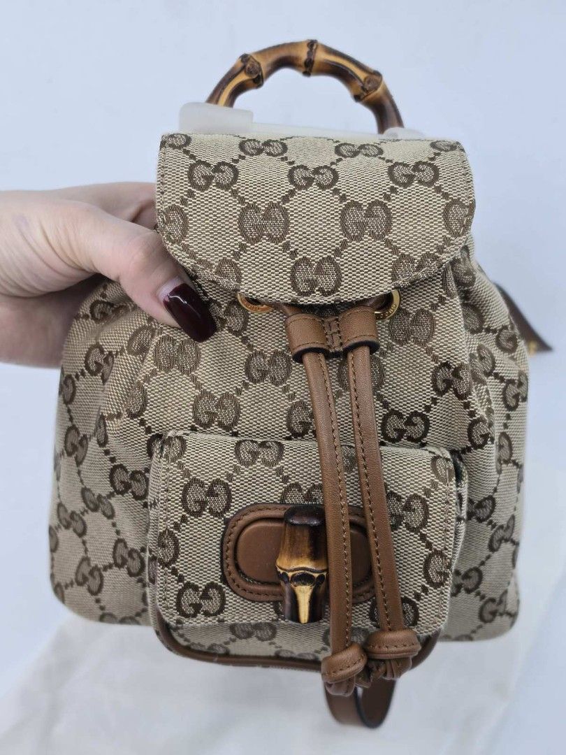 GUCCI BAMBOO MINI BAGPACK (Category: Luxury Bags & Wallets) located in Quezon City. Submitted by nadine_miel (Listing ID 1455443322, Image 2). Description: BRANDNEW | FRESH FROM THE STORE | NOTHING TO DECLARE FULL SET WITH GIFT RECPT 99k.