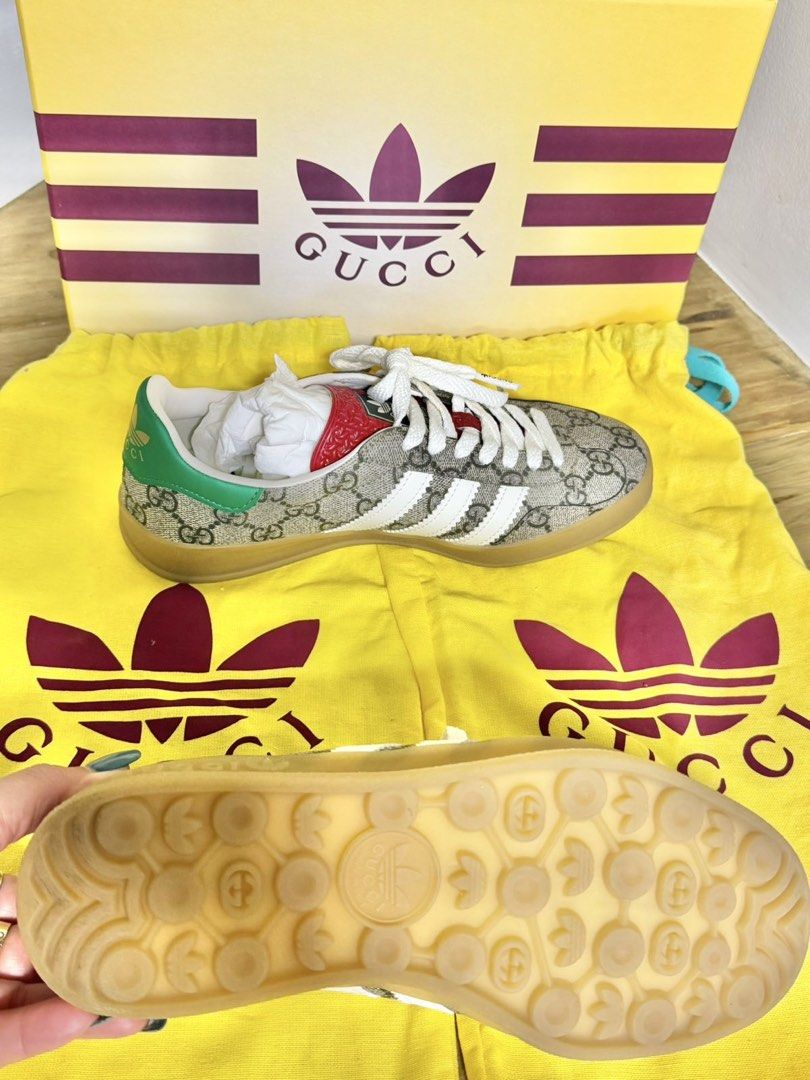 Gucci X Adidas (Category: Sneakers) located in Calamba. Submitted by d_curated_market_17 (Listing ID 1455405030, Image 3). Description: Gucci X Adidas Used ONCE ONLY Size womens 5.5US/4UK/225JPN COMPLETE .
