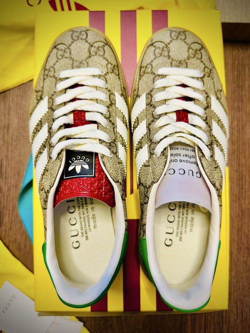 Gucci X Adidas (Category: Sneakers) located in Calamba. Submitted by d_curated_market_17 (Listing ID 1455405030, Image 2). Description: Gucci X Adidas Used ONCE ONLY Size womens 5.5US/4UK/225JPN COMPLETE .