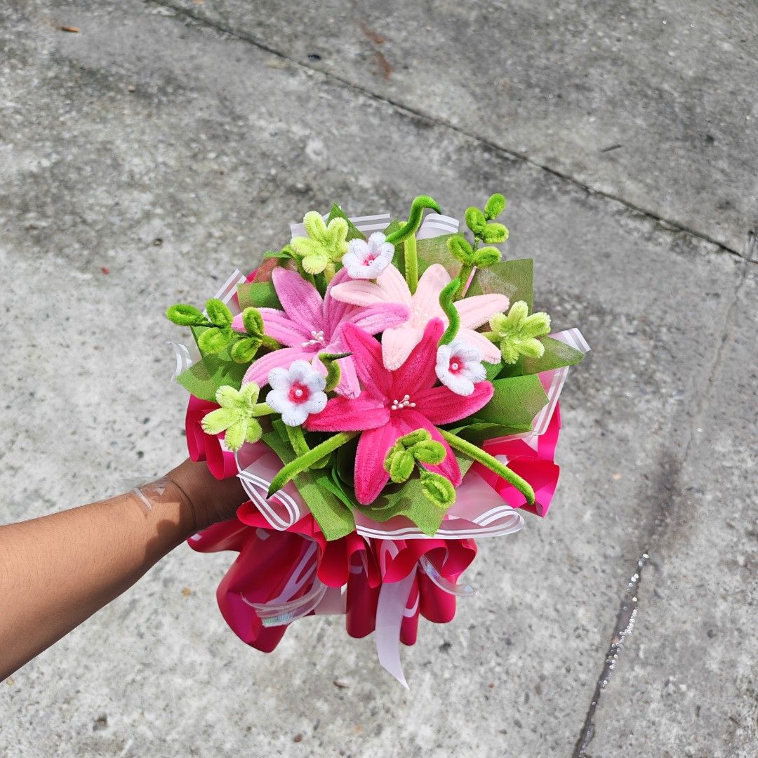 Handmade bouquet (Category: Flowers & Bouquets) located in Calamba. Submitted by bloomsbydaisy (Listing ID 1455332127, Image 3). Description: Handmade fuzzywire flower bouquet.
