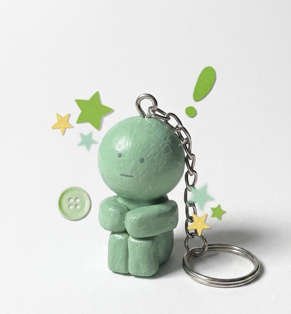 Home made air dry clay smiski (Category: Handmade Craft) located in Manila. Submitted by yanr1 (Listing ID 1455458601, Image 1). Description: - Handmade smiski figure keychain - Comes with a durable metal keyring and chain - Ideal accessory for your bags or keys - 4 to 5 days waiting time .