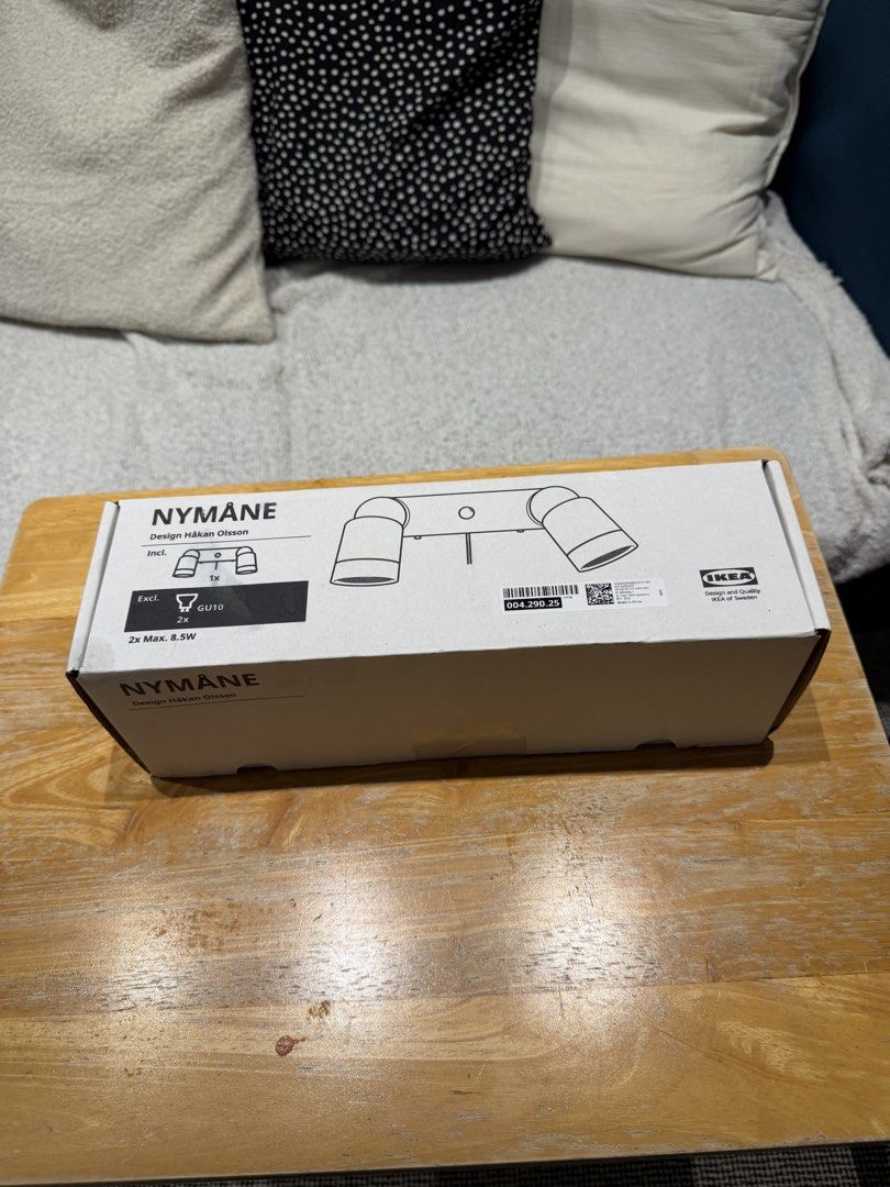 IKEA NYMÅNE Wall Lamp, Double, White (Category: Lighting) located in San Juan City. Submitted by ngo95 (Listing ID 1455412364, Image 1). Description: - IKEA NYMÅNE Double Wall Lamp - Color: White - Ideal for hallways, bedrooms, or accent lighting - bulbs excluded Brand new, unopened Rfs: dont need Pickup at eastwood.