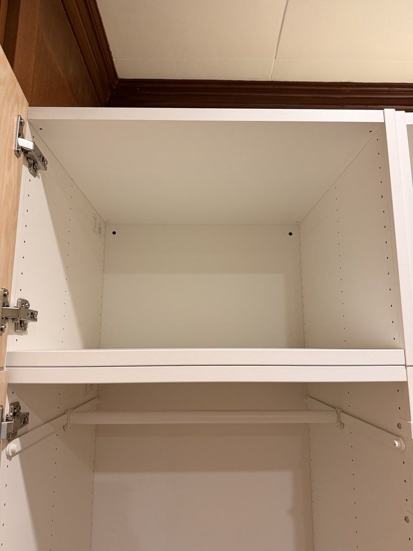 IKEA Platsa Cabinet (Category: Shelves, Cabinets & Racks) located in Mandaluyong City. Submitted by nlzrt (Listing ID 1455350581, Image 2). Description: IKEA PLATSA Custom Cabinet For Sale Bought April 2025 Original SRP: Php 24,510 (no assembly fee since self-assembled) Discounted Price: Php 20,000 RFS: Moving out *Posted with clothes for visual purpose. Will be cleared upon sale. Shipping will be handled by buyer.