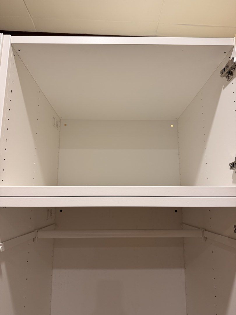 IKEA Platsa Cabinet (Category: Shelves, Cabinets & Racks) located in Mandaluyong City. Submitted by nlzrt (Listing ID 1455350581, Image 3). Description: IKEA PLATSA Custom Cabinet For Sale Bought April 2025 Original SRP: Php 24,510 (no assembly fee since self-assembled) Discounted Price: Php 20,000 RFS: Moving out *Posted with clothes for visual purpose. Will be cleared upon sale. Shipping will be handled by buyer.
