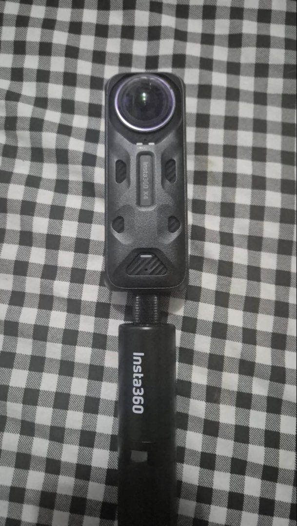 Insta360 X4 Action Camera with Selfie Stick (Category: Cameras) located in Liloan. Submitted by nothing88 (Listing ID 1455368655, Image 1). Description: - Insta360 ONE X4 camera - Includes selfie stick - Capture immersive 360 videos and photos - Easy to use and portable - Ideal for adventures and everyday moments - Unleash your creativity with unique shots -Free 3M selfie stick -Does not include microSD card.