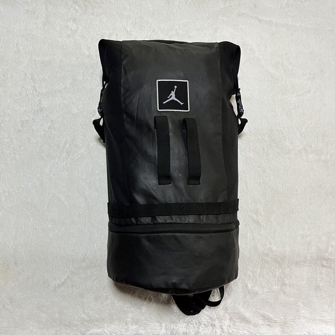 JORDAN JUMPMAN ROLL TOP UTILITY 3 WAY BAG (Category: Backpacks) located in Naga. Submitted by goodfinds_only.v1 (Listing ID 1455377221, Image 1). Description: FOR SELL -JORDAN JUMPMAN ROLL TOP UTILITY (3WAY BAG) MEASUREMENTS HEIGHT:22 INCHES WHEN UNROLLED/EXTENDED WIDTH:14.5 INCHES DEPTH:7.5 INCHES AT THE CIRCULAR BASE COLOR RATE:10/10 COLOR MAY VARY DUE TO LIGHTNING EXCELLENT CONDITION THRIFTED NOT BRANDNEW FEATURES: -CAPACITY 30-35 LITERS WHEN 