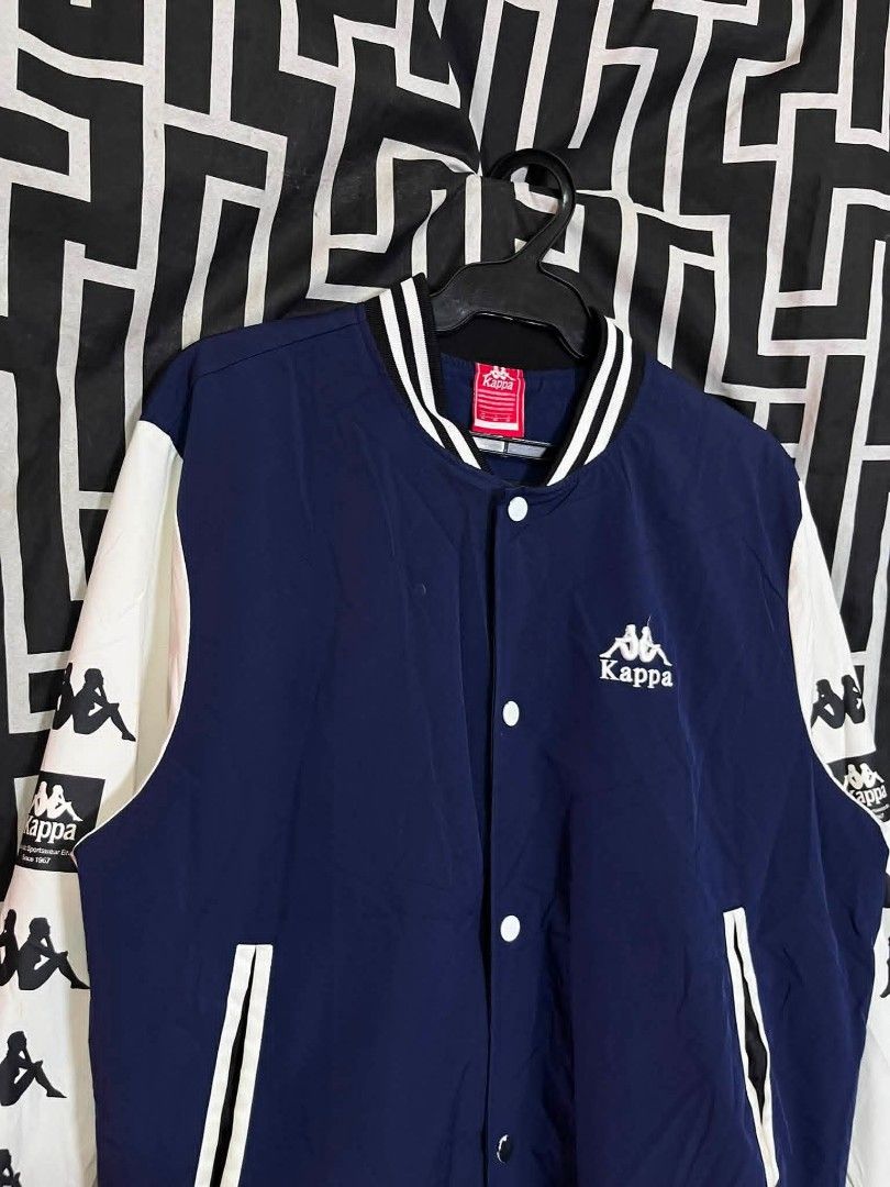 Kappa Varsity Jacket (Category: Activewear) located in Manila. Submitted by bibiiii131998 (Listing ID 1455368321, Image 3). Description: Kappa Varsity Jacket Details W22-23 L26 Large on tag 500 loc. baclaran parañaque city.