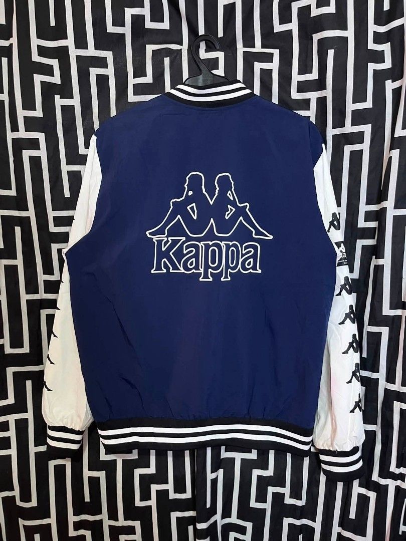 Kappa Varsity Jacket (Category: Activewear) located in Manila. Submitted by bibiiii131998 (Listing ID 1455368321, Image 2). Description: Kappa Varsity Jacket Details W22-23 L26 Large on tag 500 loc. baclaran parañaque city.