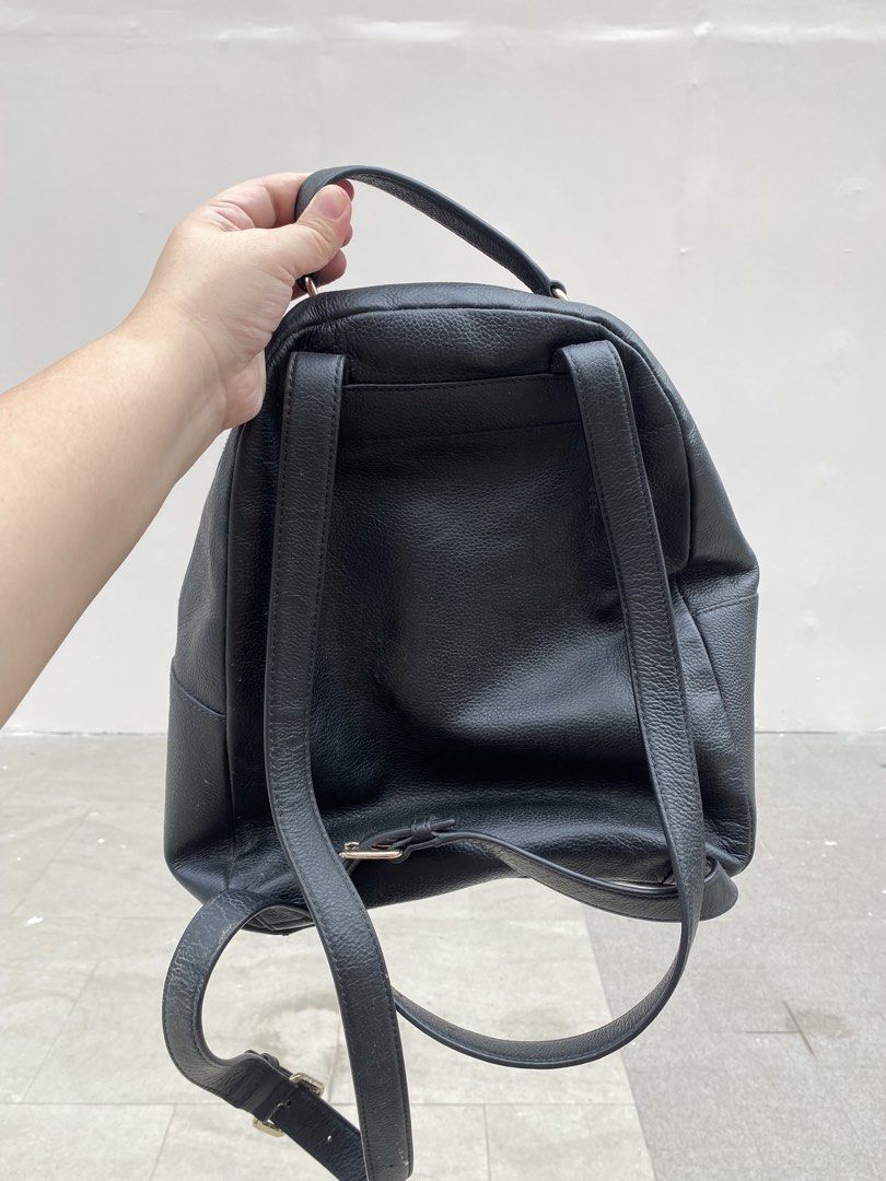 Kate Spade New York Black Leather Backpack (Category: Luxury Bags & Wallets) located in Manila. Submitted by joyceambas (Listing ID 1455398719, Image 2). Description: This is an authentic preloved bag Condition: • 9/10 overall • Normal signs of use Priced low to reflect its condition. Feel free to message me if you’d like to see them before purchasing. Actual color may vary slightly due to lighting and screen settings. Bought this from Kate Spade