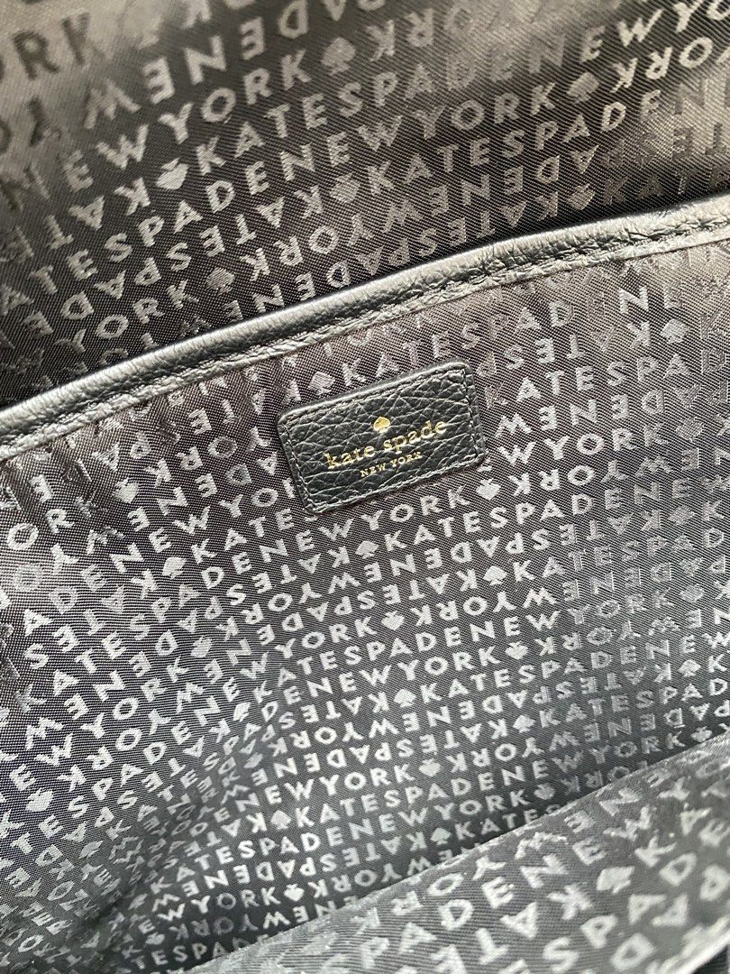 Kate Spade New York Black Leather Backpack (Category: Luxury Bags & Wallets) located in Manila. Submitted by joyceambas (Listing ID 1455398719, Image 3). Description: This is an authentic preloved bag Condition: • 9/10 overall • Normal signs of use Priced low to reflect its condition. Feel free to message me if you’d like to see them before purchasing. Actual color may vary slightly due to lighting and screen settings. Bought this from Kate Spade
