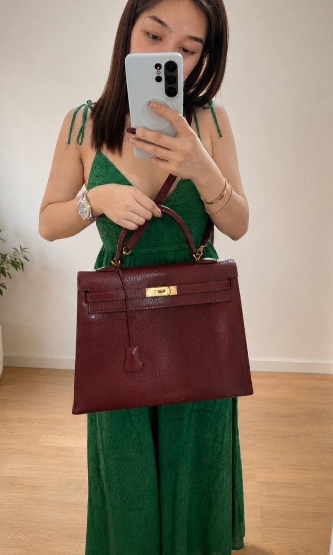 Kelly 35 (Category: Luxury Bags & Wallets) located in Quezon City. Submitted by nadine_miel (Listing ID 1455439780, Image 1). Description: Hermes Kelly 35 (k35) Stamp R 🟥 RougeH colorway Ghw Inclusions: box,dustbag,padlock,key, clochette,strap and Bababebi Authentication 650k.