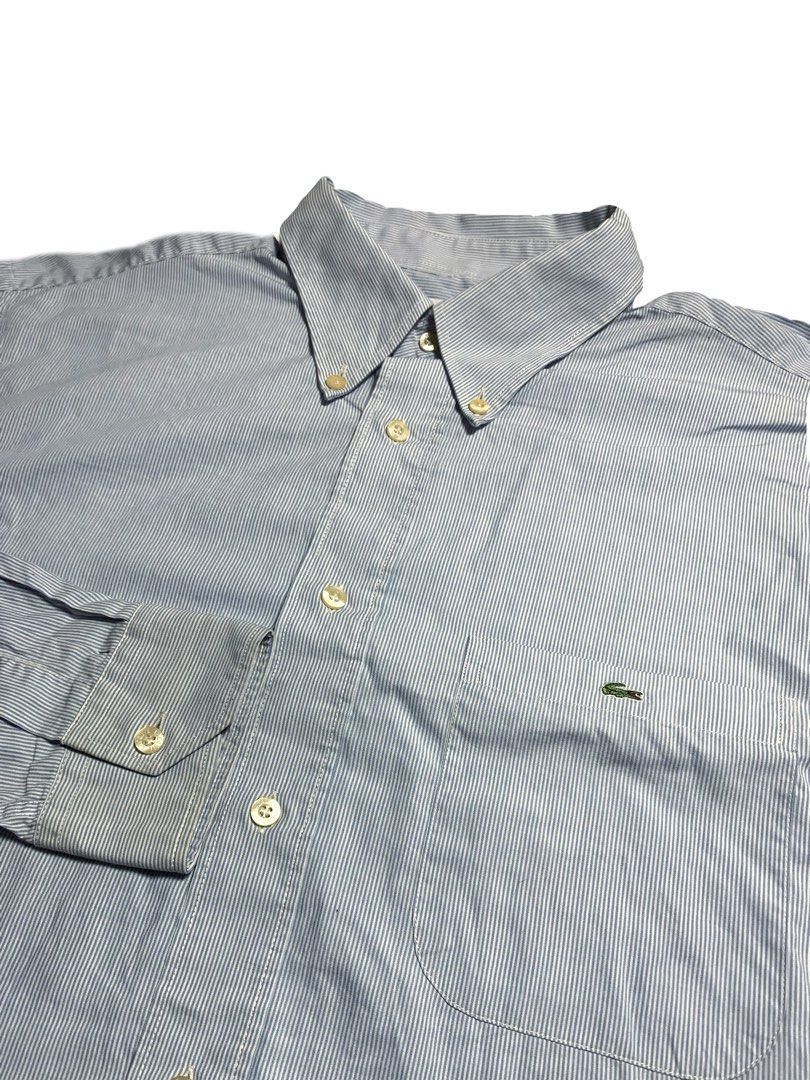 Lacoste pinstripes button down (Category: Formal Shirts) located in Las Pinas. Submitted by wayne_heats (Listing ID 1455491377, Image 2). Description: 24 x 30 color rate: 9.5/10 or better condition: excellent no flaws.