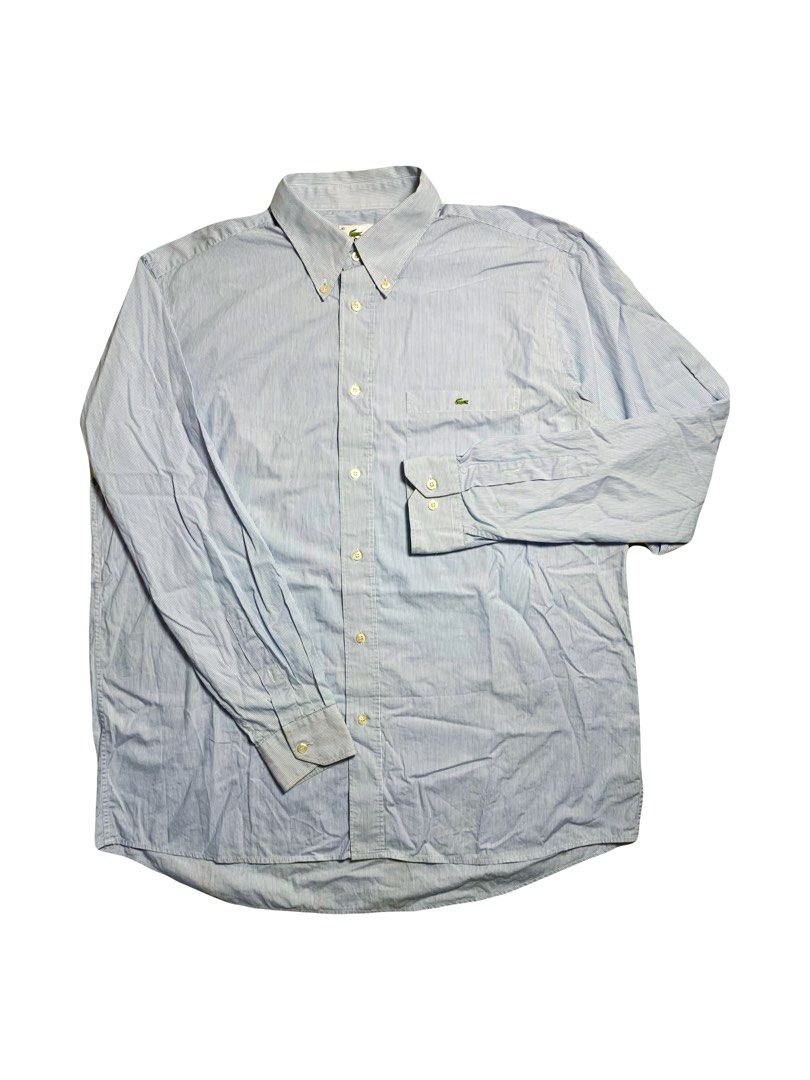 Lacoste pinstripes button down (Category: Formal Shirts) located in Las Pinas. Submitted by wayne_heats (Listing ID 1455491377, Image 1). Description: 24 x 30 color rate: 9.5/10 or better condition: excellent no flaws.