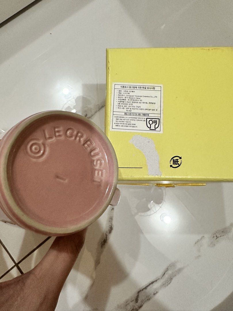Le Creuset Mug (Category: Coffee & Tea Tableware) located in Rizal. Submitted by miss2lyps (Listing ID 1455348511, Image 2). Description: - brand new - authentic - in color shell pink.