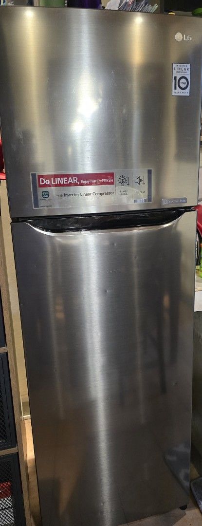 LG Refrigerator with Inverter Linear Compressor (Category: Refrigerators and Freezers) located in Las Pinas. Submitted by luxeprelovedstuff (Listing ID 1455364466, Image 1). Description: - LG Refrigerator - Sleek Stainless Steel Exterior - Energy-Efficient Inverter Linear Compressor - Fully functional and works great - Perfect for upgrading your kitchen! still 100% working no history of repairs with dents pls see photos rfs- will upgrade to side 