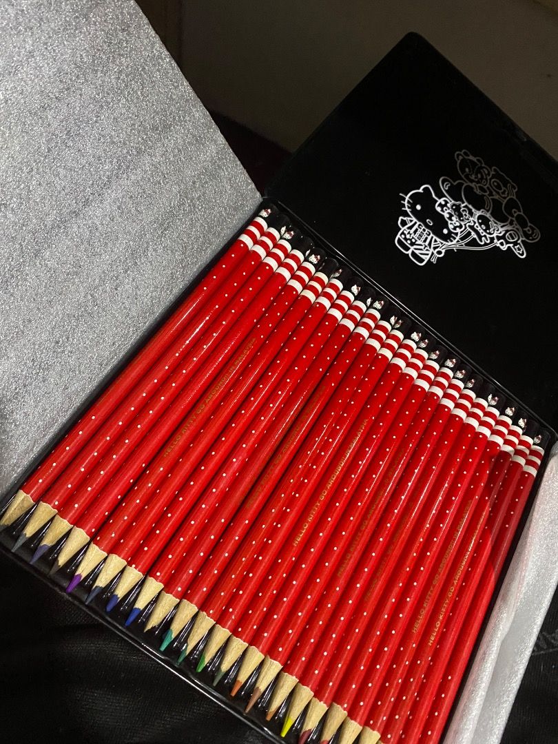 Limited Event HelloKitty Color Pencils (Category: Stationery & School Supplies) located in Caloocan City. Submitted by soriens (Listing ID 1455481612, Image 1). Description: From a limited event in Malaysia awhile ago, not sold anywhere else anymore. The pencils color nicely, the tin case has some scratches but overall great condition as it has been barely if not used..