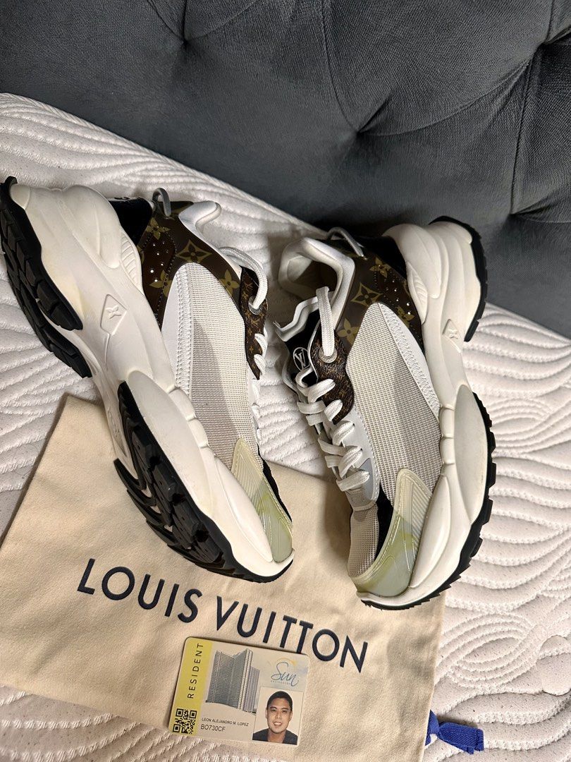 Louis Vuitton Run 55 Sneakers (Category: Sneakers & Footwear) located in Quezon City. Submitted by _legitAF (Listing ID 1455391554, Image 3). Description: For sale only!! LATEST MODEL Louis Vuitton Run 55 Sneakers LV size 39.5 (Fits 8-9US) Complete with receipt 9/10 Condition Retails around 70k Authentic Money back!! Meet up preferably in Sun Residences Condo, QC area .