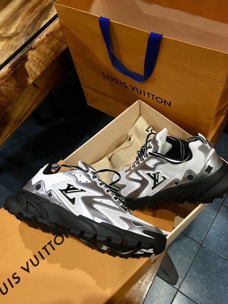 Louis Vuitton Tatic Sneaker (Category: Sneakers) located in Quezon City. Submitted by _legitAF (Listing ID 1455390641, Image 1). Description: For sale only!! BRAND-NEW Louis Vuitton Tatic Sneaker (By: Virgil Abloh) LV7 (Fits 9US) Complete with receipt Retails around 80k Authentic Money back!! Meet up preferably in Sun Residences Condo, QC area.
