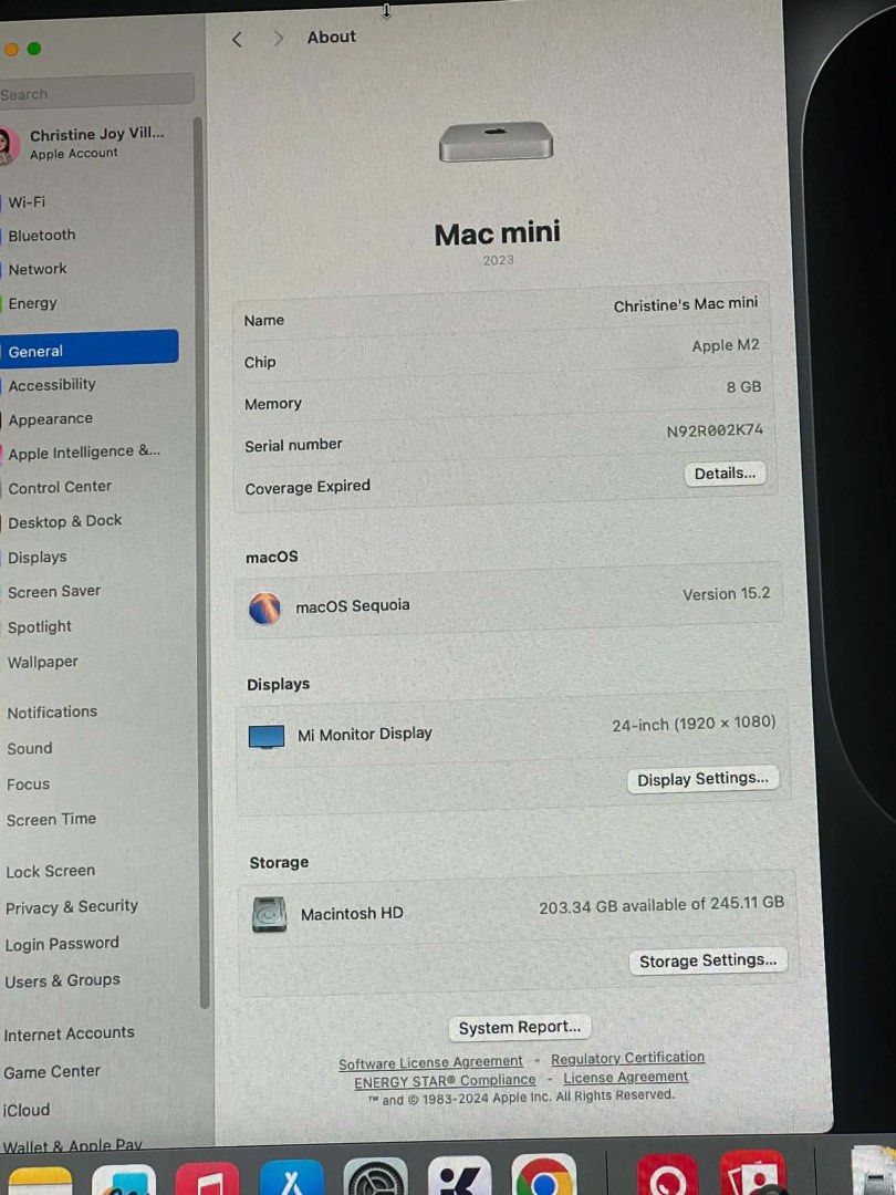 Mac mini (m2 chip) 2023 (Category: Desktops) located in Pasig City. Submitted by xxyxxyy (Listing ID 1455368254, Image 2). Description: 8gb/256ssd Makinis No issue Unli check and reset Location: Marilao Bulacan.