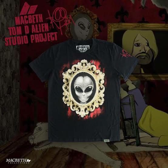 Macbeth Tom D Alien Tee (Category: Tshirts & Polo Shirts ) located in Mandaluyong City. Submitted by fun_demonium (Listing ID 1455469086, Image 3). Description: About: - Brand: Macbeth - XS (19 x 26 inches) - No issues - Personally owned / Not thrifted. - RFS: Decluttering Payment: - Gcash / Maya / Maribank Shipment: (c/o buyer) - Lalamove / Gogoexpress / J&T.