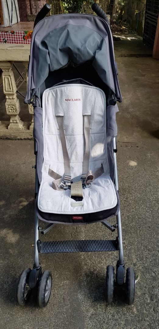 Maclaren Stroller - Gray (Category: Strollers) located in Marikina City. Submitted by queenbelle28 (Listing ID 1455338868, Image 1). Description: - Grey Maclaren stroller - Lightweight and easy to fold - Canopy for sun protection - Padded seat with 5-point harness - Convenient storage basket underneath - Functional wheels - Ready for your little one!.