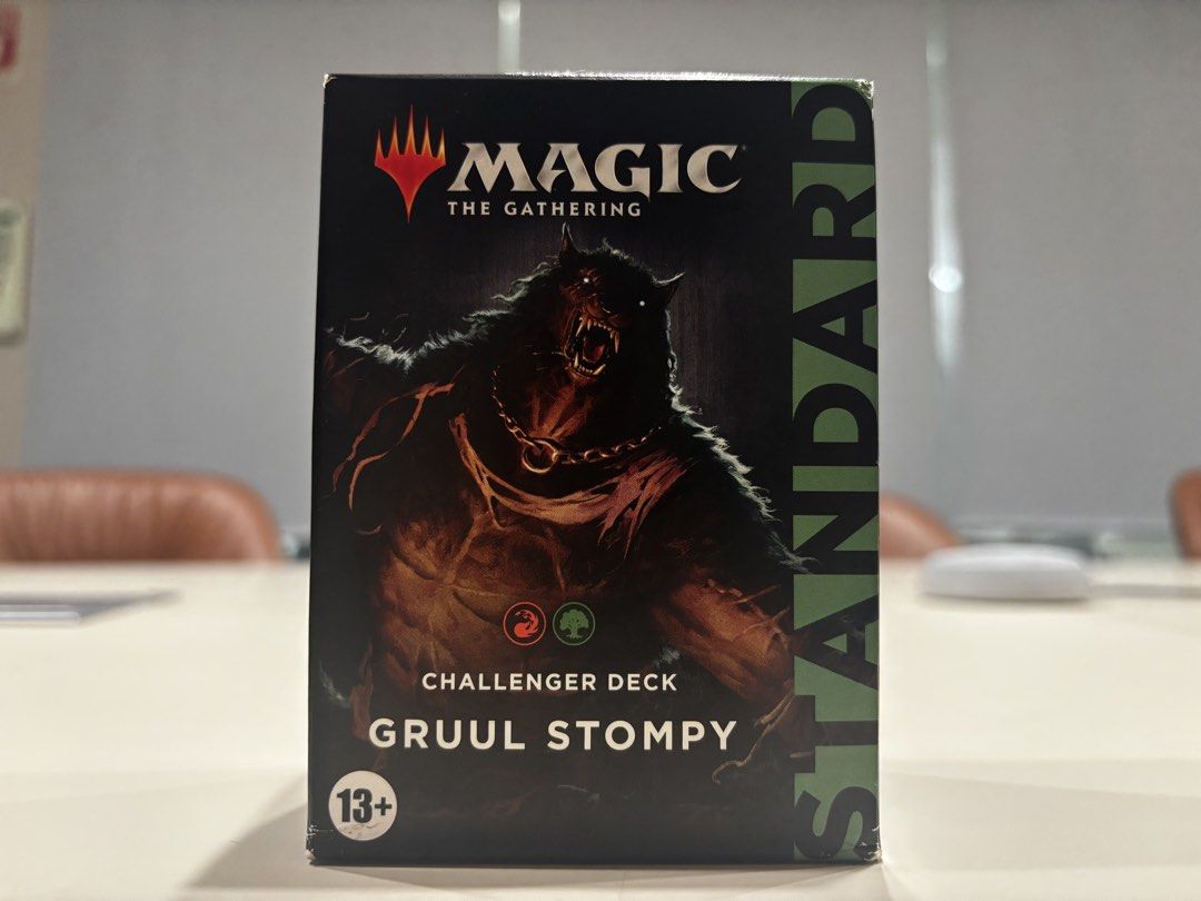 Magic: The Gathering - Gruul Stompy Challenger Deck (Category: Card Packs) located in Angono. Submitted by francisdb (Listing ID 1455495698, Image 3). Description: Magic: The Gathering - Gruul Stompy Challenger Deck (SEALED) - Designed for Standard play - Battle-ready 60-card deck with a 15-card sideboard - Features aggressive Gruul (Red/Green) strategy - Unleash powerful creatures and overwhelm opponents - Recommended for ages 13 and up.