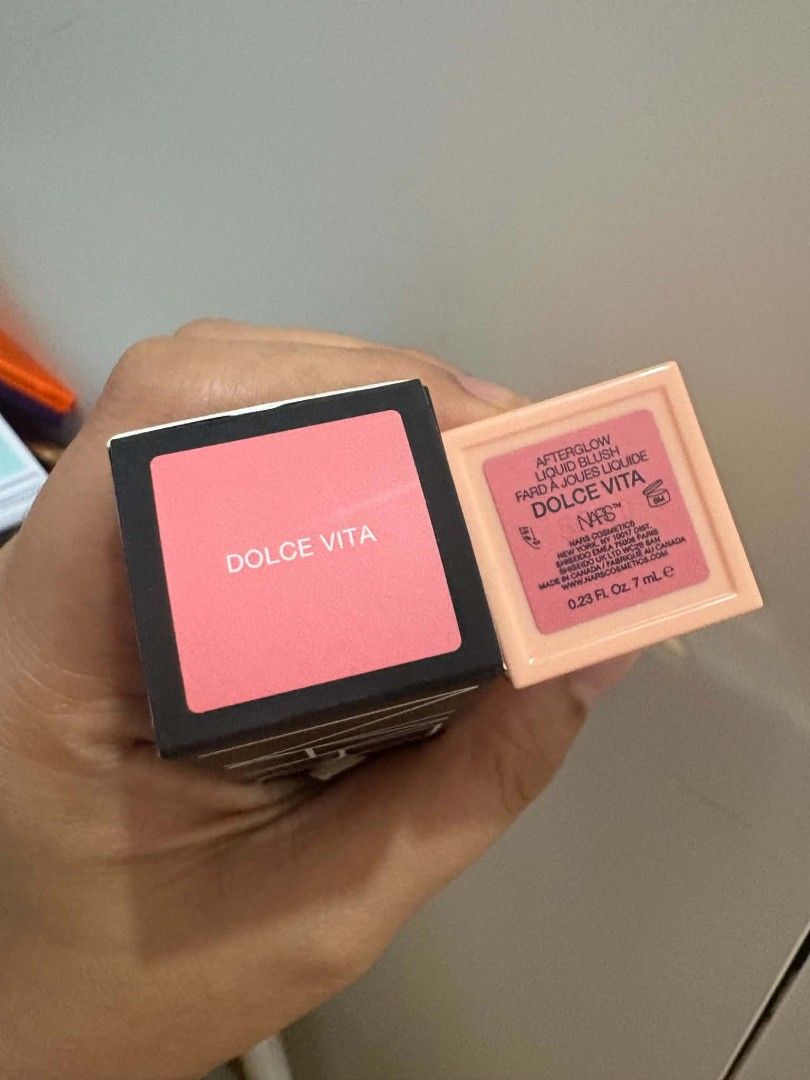 NARS Afterglow Liquid Blush Dolce Vita (Category: Makeup) located in Calamba. Submitted by lesleyannne (Listing ID 1455436375, Image 2). Description: - Authentic NARS Afterglow Liquid Blush - Shade: Dolce Vita - Formula: Liquid - Size: 7ml - Condition: in original packaging. used once only for swatch. - Purchase Source: Bought from LazMall official NARS store this Aug 2026 expiration - 2028 - Please check photos for detailed condition. - srp is 1