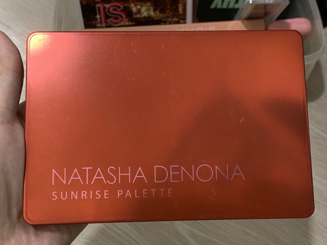 Natasha Denona Sunrise Palette (Category: Makeup) located in Quezon City. Submitted by appleabanilla (Listing ID 1455346537, Image 1). Description: Some shades swatches only. Other shades untouched. Slight flaw is the back part is a bit sticky, like nars or becca highlighter packaging when they get sticky. Location: Proj. 8, QC. Shipping thru Lalamove or LBC Only. I don’t want to risk it sa J&t MOP: Gcash or COD thru Lalamove only .
