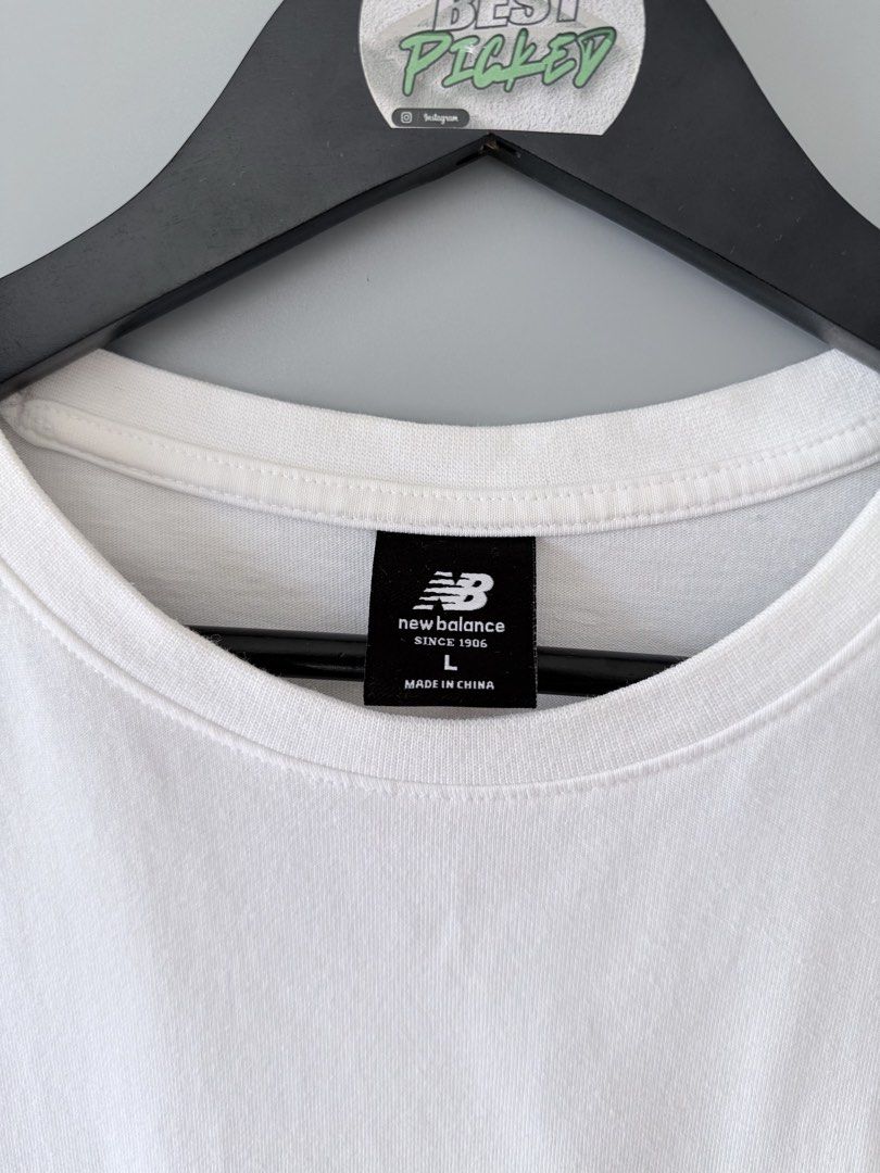 New Balance embroid mid logo (Category: Tshirts & Polo Shirts ) located in Cebu City. Submitted by bestpicked (Listing ID 1455405845, Image 3). Description: Authentic Excellent condition Size Large on tag Dimension 21x27 inches No issue Location- Cebu City We ship nationwide Mod payment - Bank transfer/Gcash.